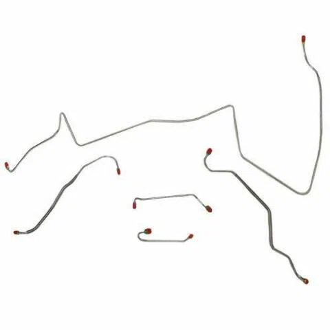 1967 Pontiac LeMans Front Brake Line Kit Power Drum Brakes Stainless - AKT6703SS